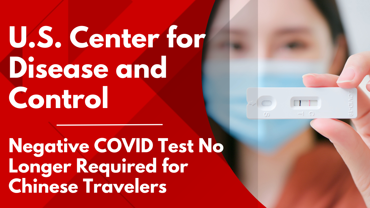 Proof of Negative COVID Test No Longer Required for Chinese Travelers